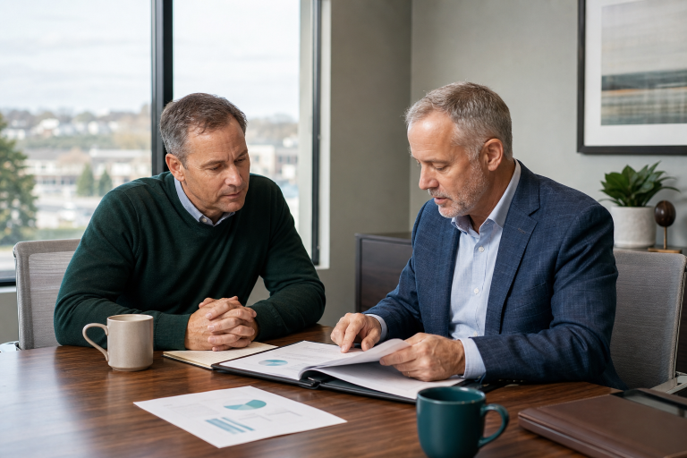 Business owner and advisor reviewing an exit readiness plan